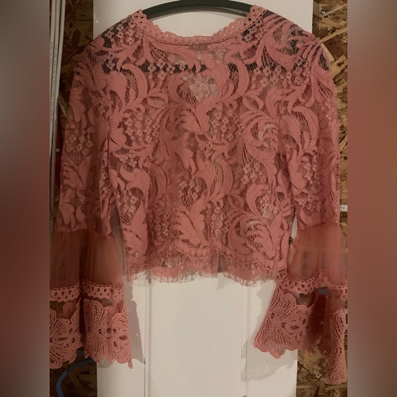 Brand new with lace set. Pencil skirt snd long sleeves lace top /shirt. - Picture 1 of 6